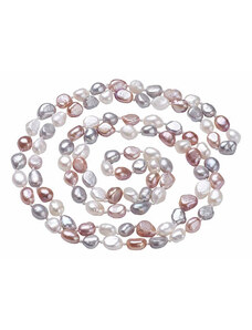 Nefertitis Exkluzívny dámsky perlový náhrdelník z farebných perál 120 cm - délka cca 120 cm