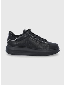 Kožená obuv Karl Lagerfeld KAPRI MENS čierna farba