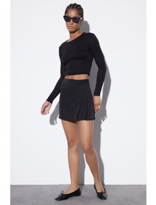 Trendyol Black Mini Woven Skirt