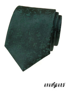 Zelená kravata s kvetinovým reliéfom Avantgard 561-22335