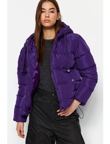 Trendyol Purple oversize vodoodpudivý vodoodpudivý kabát