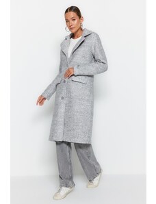 Trendyol Collection Šedý kabátik s dlhým rukávom