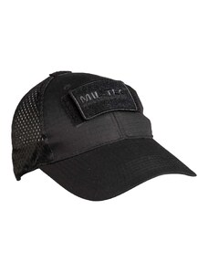 Mil-Tec NET BASEBALL CAP, vzdušná šiltovka - ČIERNA
