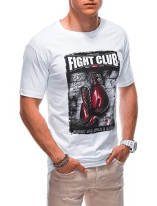 Buďchlap Biele pánske tričko Fight S1861