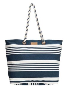 PE-Florence Modro-biela pruhovaná plážová taška "Vacation"