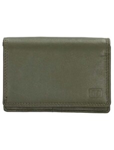 Double-D Zelená praktická kožená peňaženka "Collect"