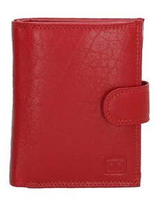 Double-D Červená praktická kožená peňaženka "Page"