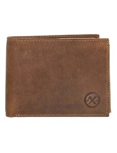 Hide & Stitches Hnedá kožená peňaženka pre pánov "Hammer"