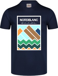 Nordblanc Modré pánske bavlnené tričko COLOUR