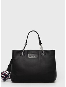 Kožená kabelka Emporio Armani čierna farba, Y3D166 Y478E