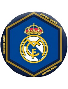 Halantex Okrúhly futbalový vankúšik FC Real Madrid - RMCF - motív Navždy Real Madrid! - priemer 35 cm