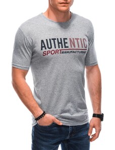 Buďchlap Autentické šedé tričko s nápisom S1869