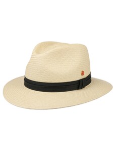 Exkluzívny panamský klobúk Fedora s čiernou stuhou - ručne pletený, UV faktor 80 - ekvádorská panama - Mayser Gero