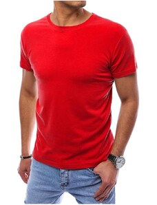 červené jednofarebné pánske tričko