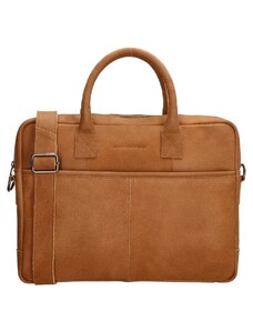 Hide & Stitches Hnedá kožená kabelka na notebook „Style“