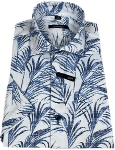 Venergi Pánska vzorovaná košeľa s palmovým vzorom - modrá 45