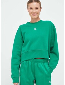 Mikina adidas Originals dámska, zelená farba, s nášivkou