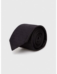 Hodvábna kravata HUGO čierna farba,50494277