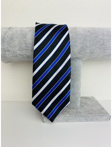 Webmoda Pánska modro-čierna úzka kravata