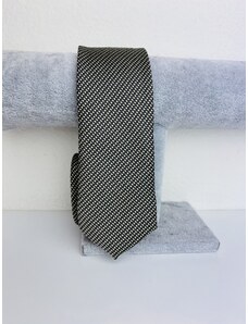 Webmoda Pánska béžovo-čierna úzka kravata