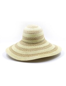 Dámsky slamený klobúk s veľkou krempou - Marone