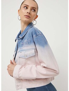 Rifľová bunda Tommy Jeans dámska, prechodná, oversize