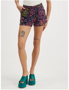 Pink-Blue Floral Shorts ONLY - Women