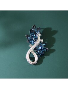 Éternelle Luxusní brož Swarovski Elements Azura