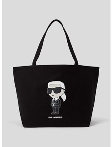 Bavlnená taška Karl Lagerfeld čierna farba