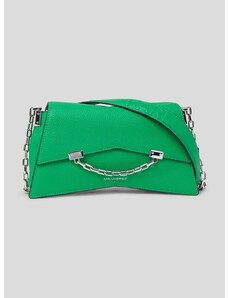 Kožená kabelka Karl Lagerfeld zelená farba