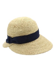 Marone Dámsky slamený klobúk Cloche - skrátená krempa vzadu
