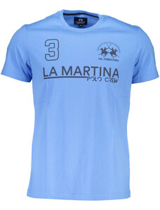 LA MARTINA Perfektné Pánske Tričko Krátky Rukáv Svetlo modrá