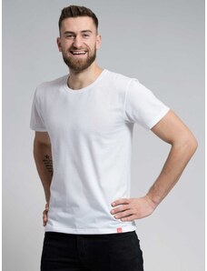 Pánske bavlnené tričko CityZen s okrúhlym výstrihom biela