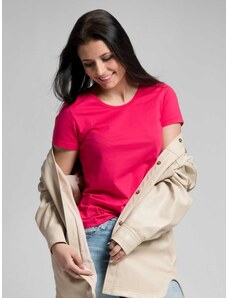 Dámske bavlnené tričko CityZen klasické s elastanom malinová