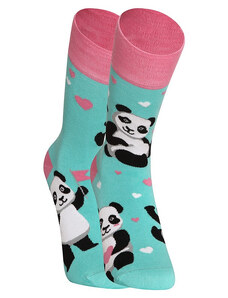 Veselé bambusové ponožky Dedoles Panda a srdiečka (D-U-SC-RS-C-B-1547)