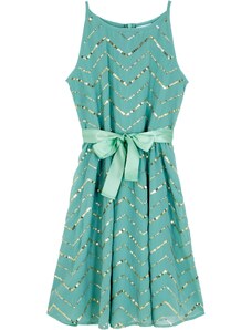 bonprix Dievčenské sviatočné šaty s flitrami, farba zelená