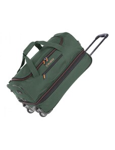 Travelite Basics Cestovná taška na kolieskach S 55cm Zelená Rozšíriteľná