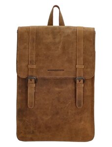 Hide & Stitches Hnedý mestský kožený ruksak „Metropolitan“