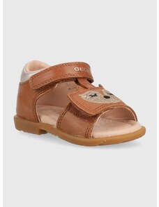 Detské sandále Geox hnedá farba
