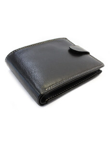 Arwel Čierna pánska kožená peňaženka so zápinkou Thomas