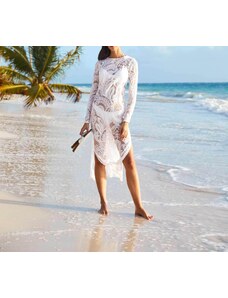 Plážové šaty Linea Tesini, sivo-biele