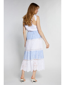 Monnari Maxi sukňa Maxi sukňa s ažurovým vzorom Multi Blue