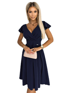 Dress with neckline and short sleeves Numoco