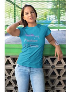 MMO Dámske tričko Priateľka Vyberte farbu: Tyrkysová, Vyberte veľkosť: XS