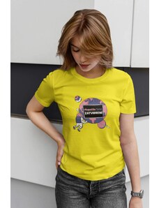 MMO Dámske tričko Sme zatvorení Vyberte farbu: Citrónová, Vyberte veľkosť: XS