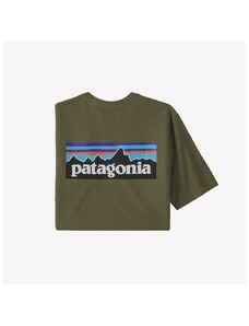 Pánske tričko Patagonia P-6 Logo Responsibili - Zelené