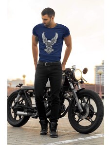 MP Pánske tričko Harley Davidson orol Vyberte farbu: Polnočná modrá, Vyberte veľkosť: XS