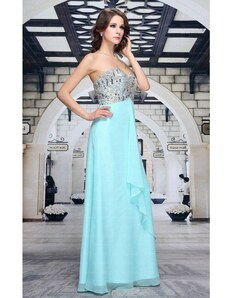 FESTAMO Luxusné večerné šaty - nebeská modrá