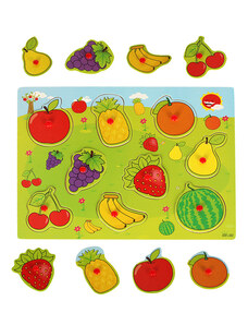 KIK Drevené puzzle zodpovedajúce tvarom ovocia