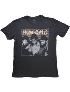 RUKA HORE Unisex tričko Run-DMC B&W Photo Čierna